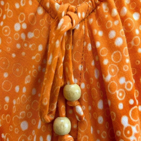 Medium Blouse Nomadic Traders orange & white - Picture 5 of 6